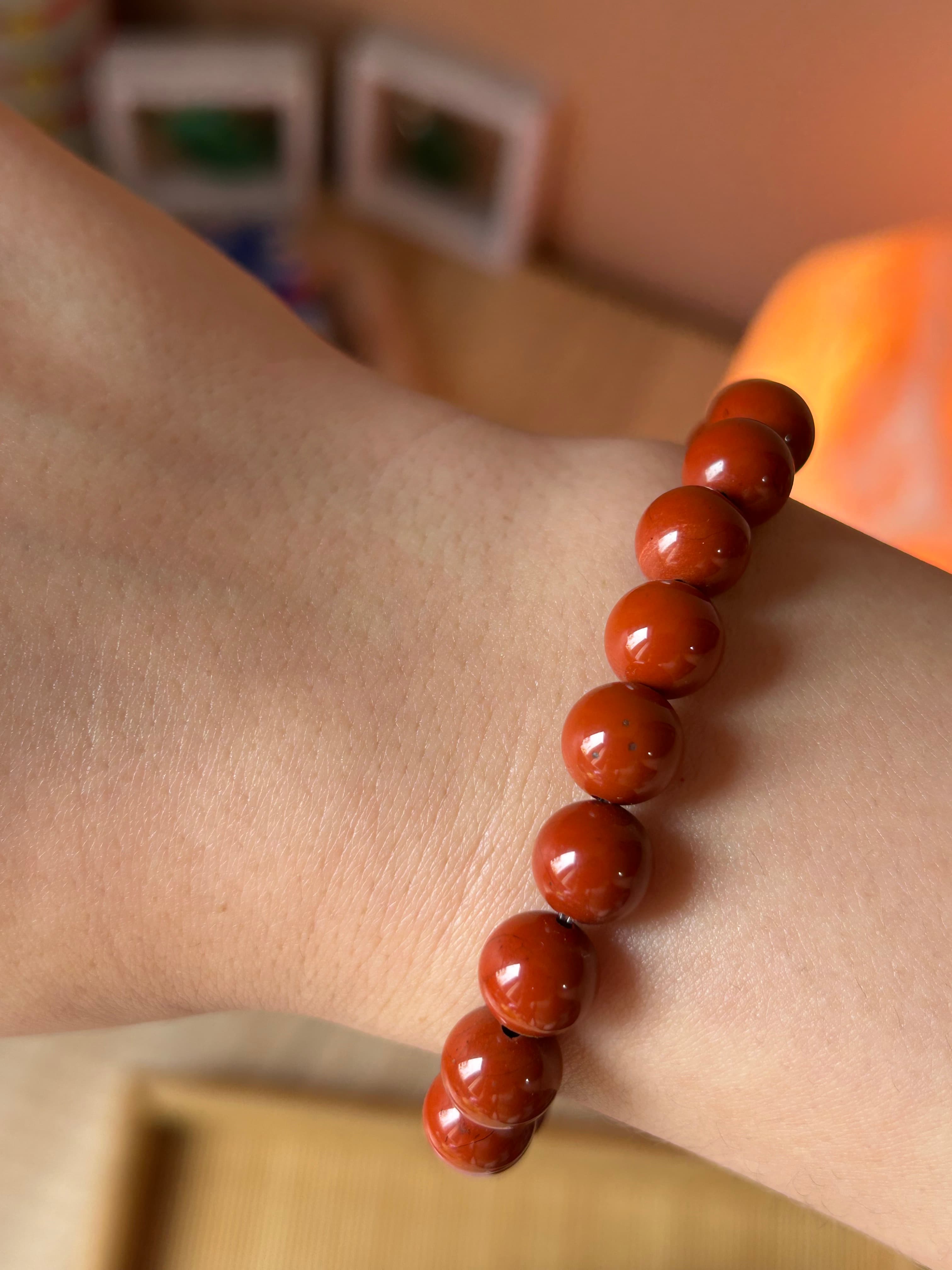 Bracelet jaspe rouge